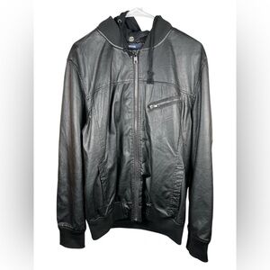 American Rag | Faux Leather Bomber Jacket